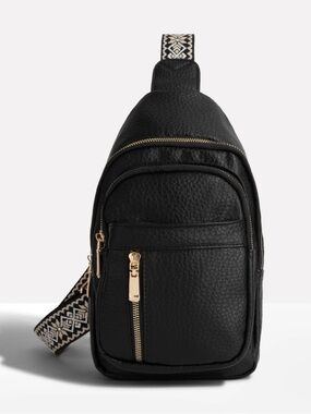 Crossbody Bags for Women, Leather Sling Bag for Women Fanny Pack Chest Bag Strap